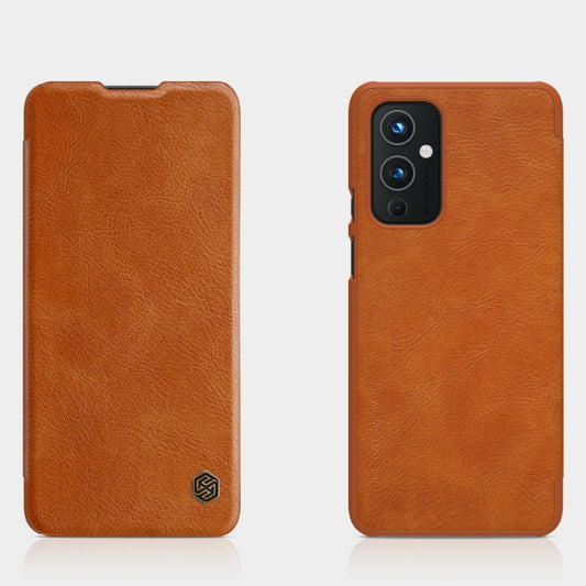 For OnePlus 9 (IN/CN Version) NILLKIN QIN Series Crazy Horse Texture Horizontal Flip Leather Case with Card Slot(Brown) - OnePlus Cases by NILLKIN | Online Shopping UK | buy2fix