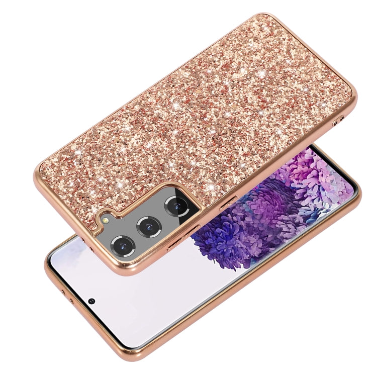 For Samsung Galaxy S21 FE Glitter Powder Shockproof TPU Protective Case(Silver) - Samsung Accessories by buy2fix | Online Shopping UK | buy2fix