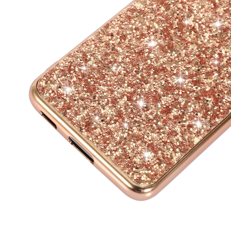 For Samsung Galaxy S21 FE Glitter Powder Shockproof TPU Protective Case(Rose Gold) - Samsung Accessories by buy2fix | Online Shopping UK | buy2fix