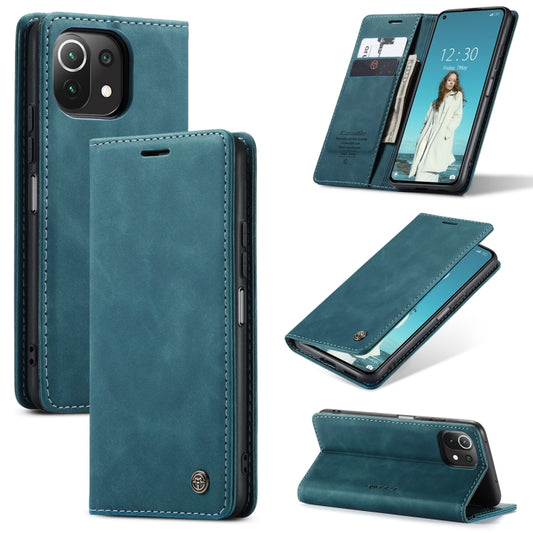 For Xiaomi Mi 11 Lite CaseMe 013 Multifunctional Horizontal Flip Leather Case, with Card Slot & Holder & Wallet(Blue) - Xiaomi Cases by CaseMe | Online Shopping UK | buy2fix