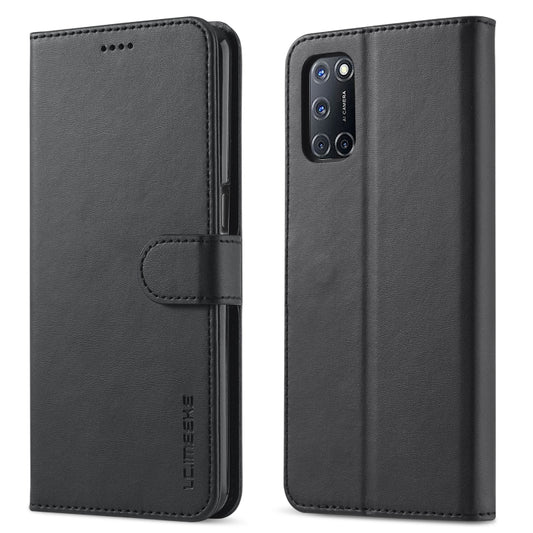 For OPPO F19 / A74 4G LC.IMEEKE Calf Texture Horizontal Flip Leather Case with Holder & Card Slots & Wallet(Black) - OPPO Cases by LC.IMEEKE | Online Shopping UK | buy2fix