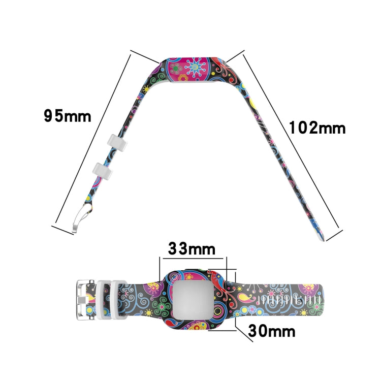 For Garmin Vivofit JR3 Silicone Printing Watch Band(Starry Sky) - Watch Bands by buy2fix | Online Shopping UK | buy2fix