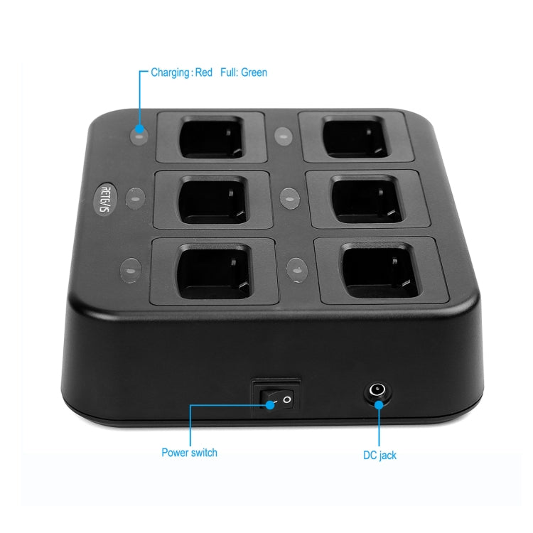 RETEVIS RTC777 Six-Way Walkie Talkie Charger for Retevis H777, AU Plug - Batteries & Chargers by RETEVIS | Online Shopping UK | buy2fix