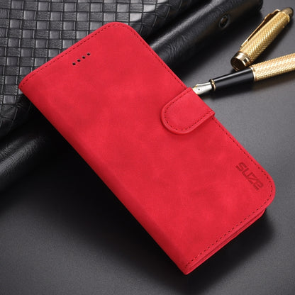 For iPhone 12 / 12 Pro AZNS Skin Feel Calf Texture Horizontal Flip Leather Case with Card Slots & Holder & Wallet(Red) - iPhone 12 / 12 Pro Cases by AZNS | Online Shopping UK | buy2fix