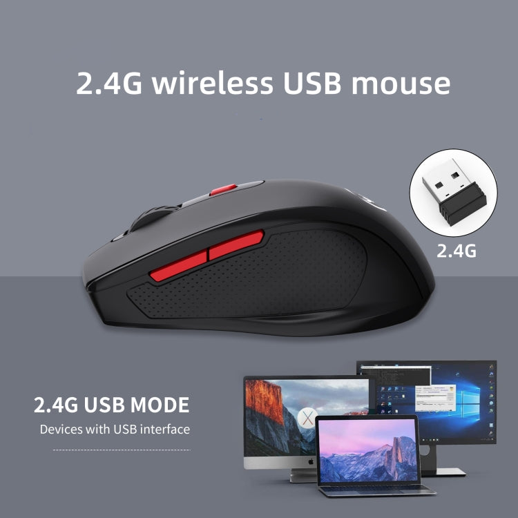 HXSJ T67 2.4G Simple Style Wireless Mouse(Black) - Wireless Mice by HXSJ | Online Shopping UK | buy2fix