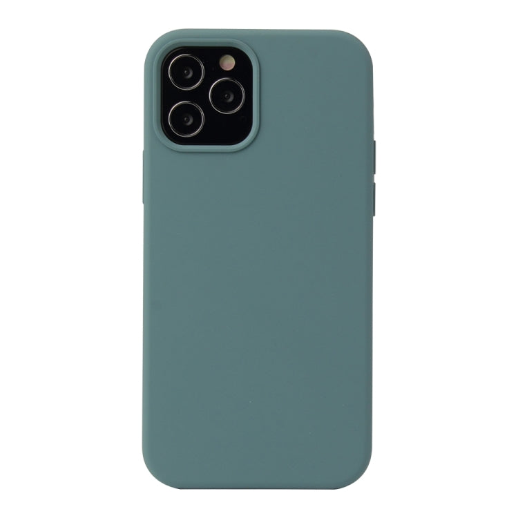 For iPhone 13 mini Solid Color Liquid Silicone Shockproof Protective Case (Pine Green) - iPhone 13 mini Cases by buy2fix | Online Shopping UK | buy2fix