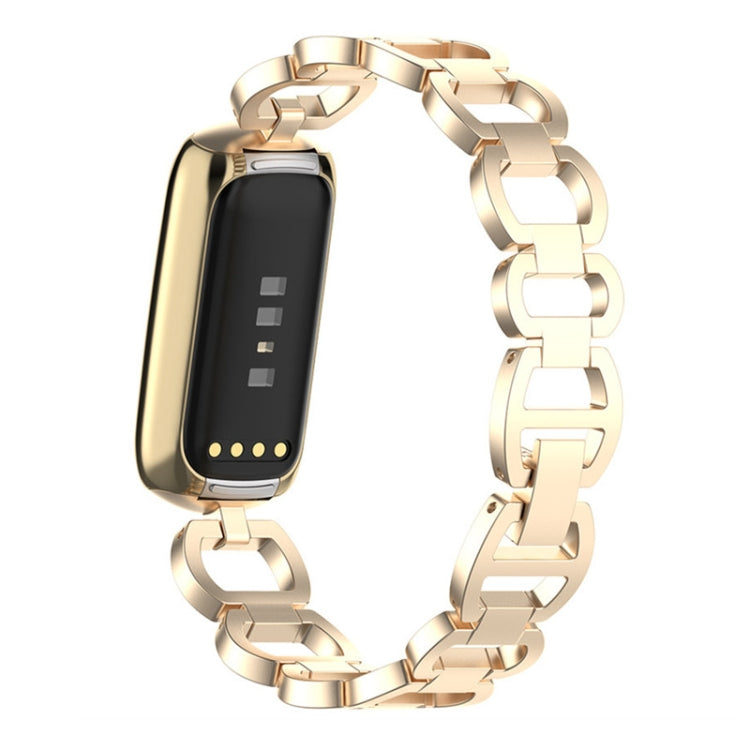 For Fitbit Luxe Special Edition Metal Bracelet Watch Band(Champagne Gold) - Watch Bands by buy2fix | Online Shopping UK | buy2fix