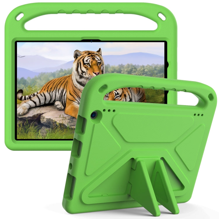 For Amazon Fire HD 10 2021 Handle Portable EVA Shockproof Anti Falling Protective Case with Triangle Holder(Green) - Amazon by buy2fix | Online Shopping UK | buy2fix