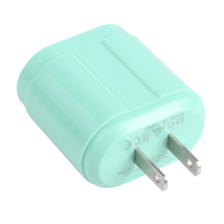 13-3 QC3.0 Single USB Interface Macarons Travel Charger, US Plug(Green) - Mobile Accessories by buy2fix | Online Shopping UK | buy2fix
