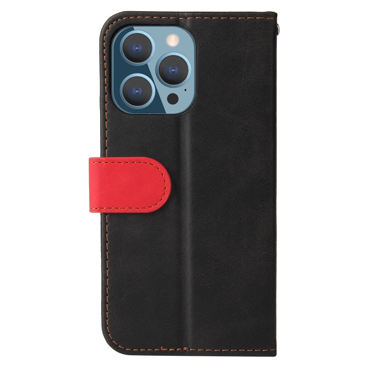 For iPhone 13 Pro Business Stitching-Color Horizontal Flip PU Leather Case with Holder & Card Slots & Photo Frame  (Red) - iPhone 13 Pro Cases by buy2fix | Online Shopping UK | buy2fix