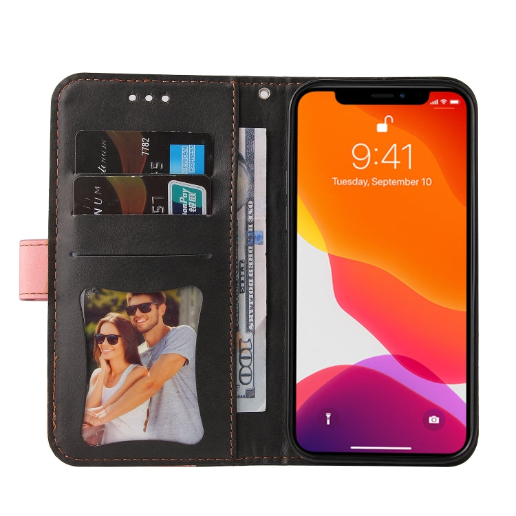 For iPhone 13 Pro Business Stitching-Color Horizontal Flip PU Leather Case with Holder & Card Slots & Photo Frame  (Pink) - iPhone 13 Pro Cases by buy2fix | Online Shopping UK | buy2fix