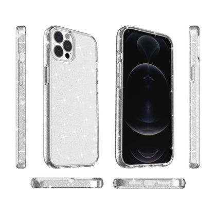 For iPhone 13 Pro Shockproof Terminator Style Glitter Powder Protective Case (White) - iPhone 13 Pro Cases by buy2fix | Online Shopping UK | buy2fix