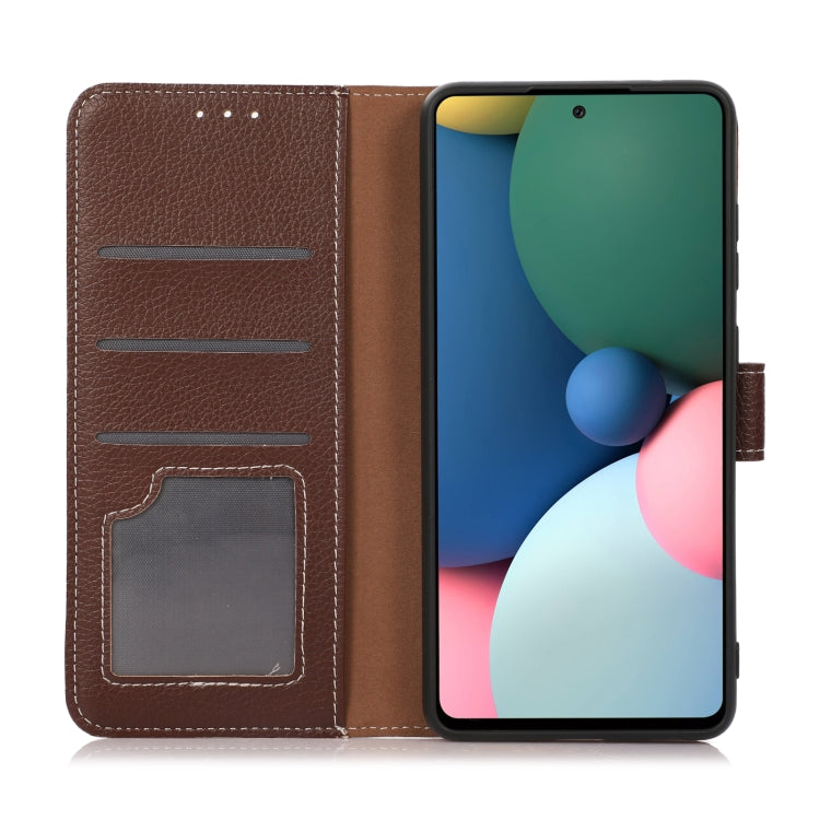 For Nokia X20 Litchi Texture PU + TPU Horizontal Flip Leather Case with Holder & Card Slots & Wallet(Brown) - Nokia Cases by buy2fix | Online Shopping UK | buy2fix