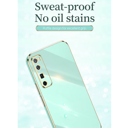 For Huawei nova 7 5G XINLI Straight Edge 6D Electroplate TPU Phone Case(Celestial Blue) - Huawei Cases by XINLI | Online Shopping UK | buy2fix