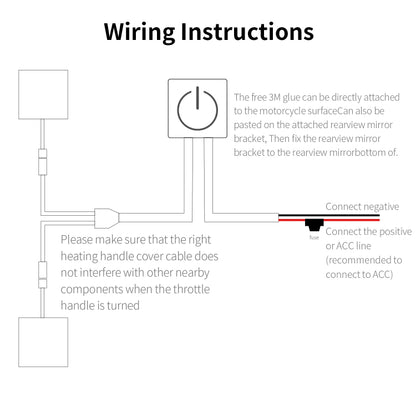 WUPP CS-974B1 Motorcycle Modified Hook and Loop Fastener Intelligent Electric Heating Hand Cover Heated Grip with Three Gear Temperature Control - In Car by WUPP | Online Shopping UK | buy2fix