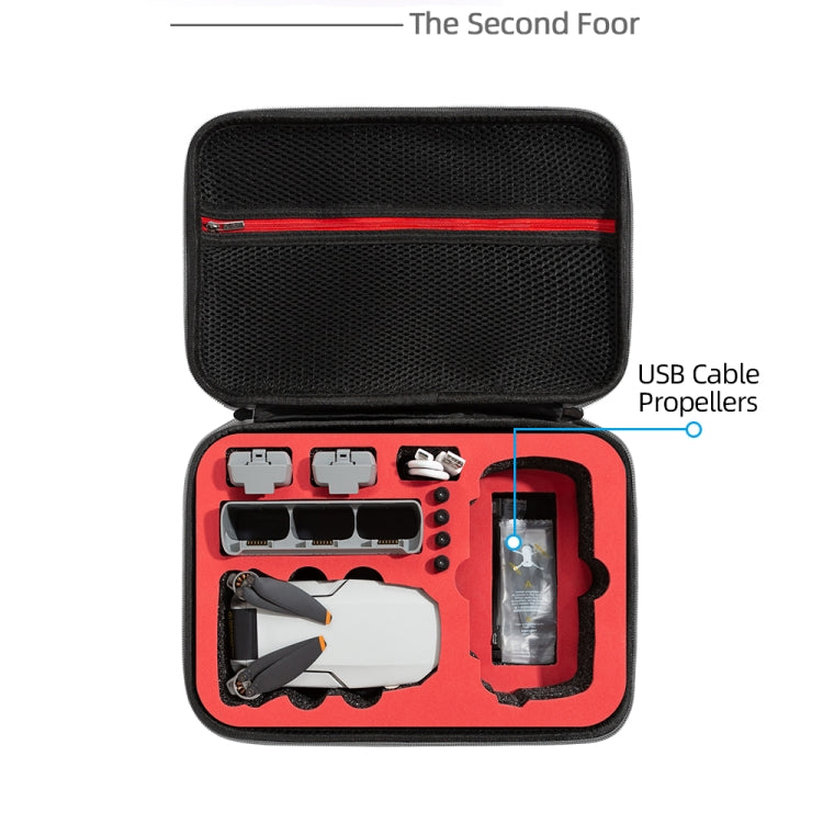 For DJI Mini SE Shockproof Carrying Hard Case Storage Bag, Size: 21.5 x 29.5 x 10cm(Grey + Red Liner) - DJI & GoPro Accessories by buy2fix | Online Shopping UK | buy2fix