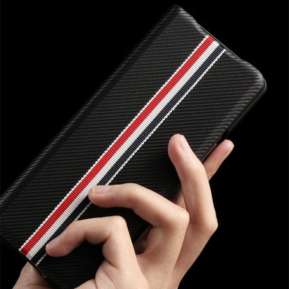 For Samsung Galaxy Z Fold3 5G Carbon Fiber Texture Folding All Inclusive PU Shockproof Splicing Leather Case(Black) - Galaxy Phone Cases by buy2fix | Online Shopping UK | buy2fix