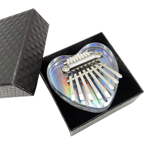 Mini Dazzle Acrylic 8 Tone Thumb Piano Kalimba Musical Instruments(Heart) - Keyboard Instruments by buy2fix | Online Shopping UK | buy2fix