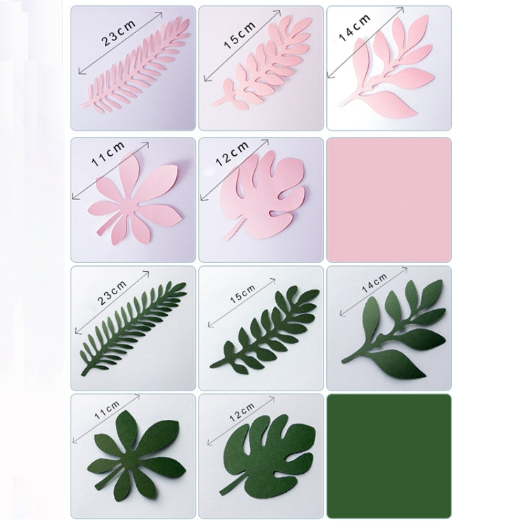 10 in 1 Creative Paper Cutting Shooting Props Tree Leaves Papercut Jewelry Cosmetics Background Photo Photography Props(Deep Green) - Camera Accessories by buy2fix | Online Shopping UK | buy2fix