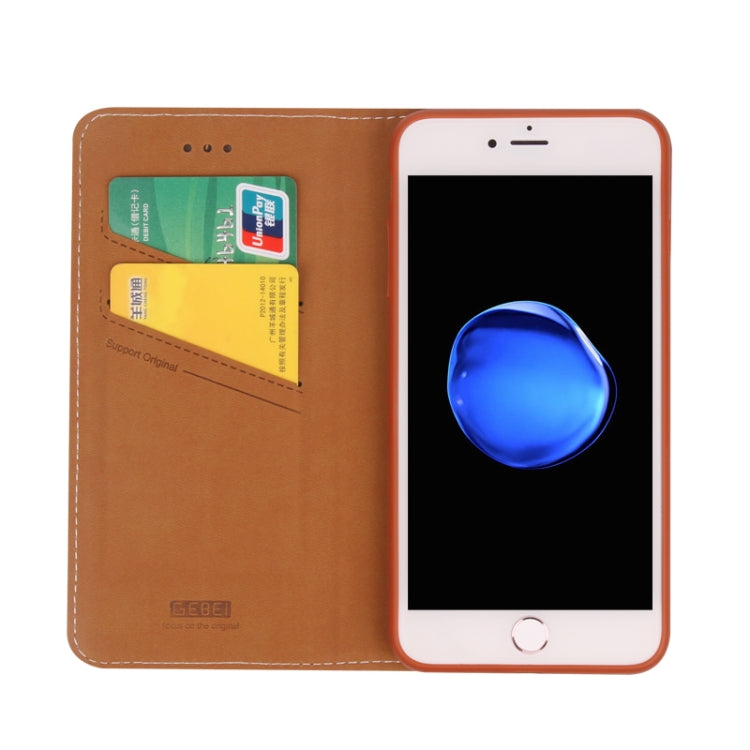 For iPhone SE 2020 & 8 & 7 GEBEI PU+TPU Horizontal Flip Protective Case with Holder & Card Slots(Brown) - More iPhone Cases by GEBEI | Online Shopping UK | buy2fix