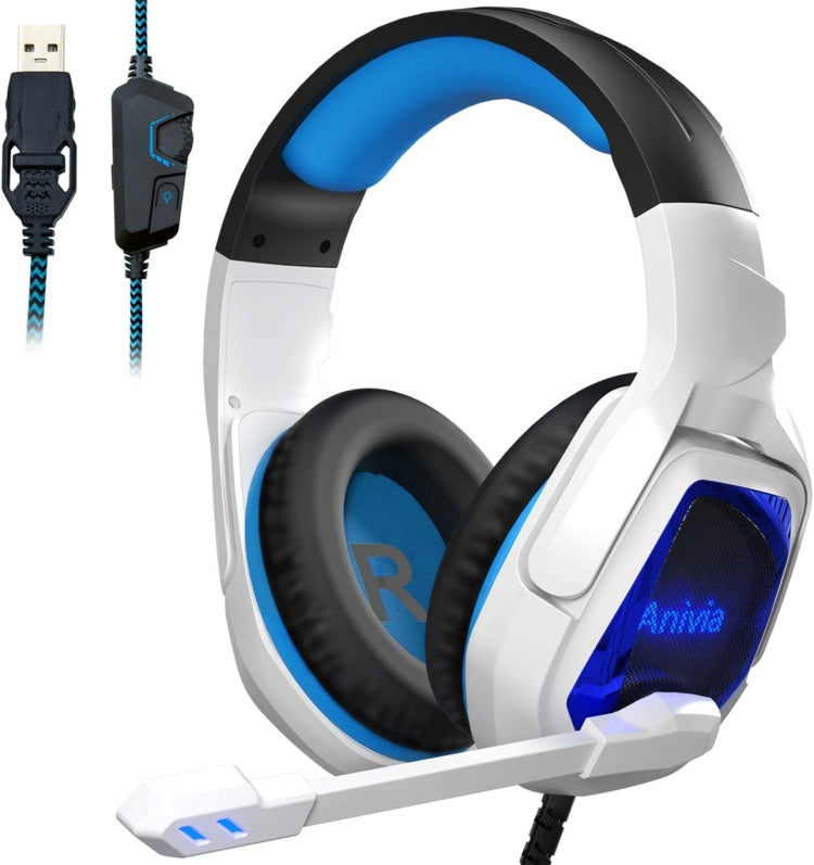 SADES MH901 7.1 Channel USB Adjustable Gaming Headset with Microphone(Blue White) - Multimedia Headset by SADES | Online Shopping UK | buy2fix