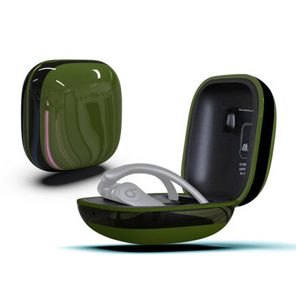 Mirror Surface Silicone + PC Wireless Earphone Protective Case for Beats Powerbeats Pro(Green+Black) - Other Case by buy2fix | Online Shopping UK | buy2fix