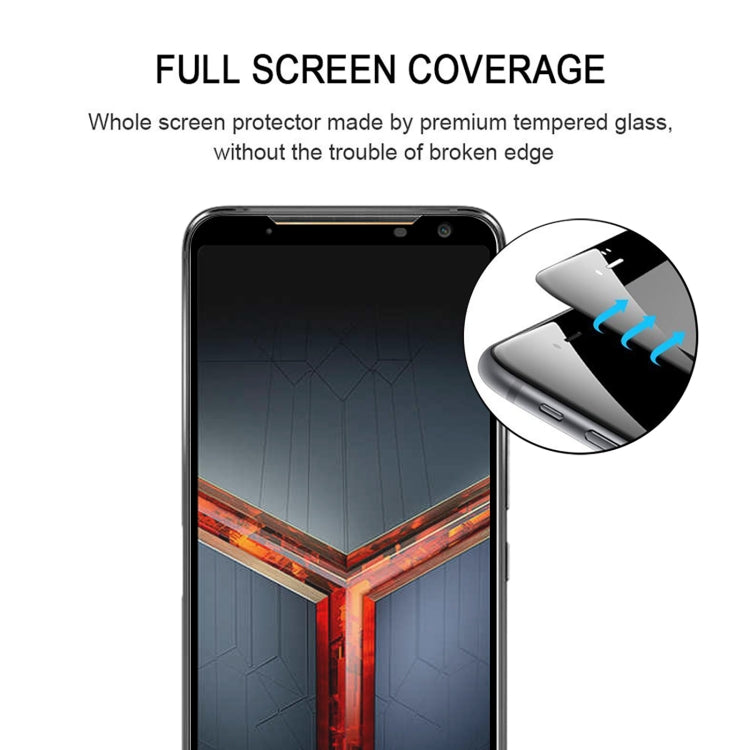 For Asus ROG Phone II ZS660KL Full Glue Full Cover Screen Protector Tempered Glass Film - Mobile Accessories by buy2fix | Online Shopping UK | buy2fix
