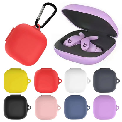 Pure Color Silicone Earphone Protective Case with Hook For Beats Fit Pro(Deep Space Gray) - Other Case by buy2fix | Online Shopping UK | buy2fix