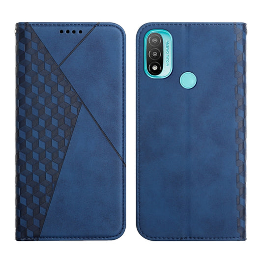 For Motorola Moto E20 / E30 / E40 Skin Feel Magnetic Leather Phone Case(Blue) - Motorola Cases by buy2fix | Online Shopping UK | buy2fix