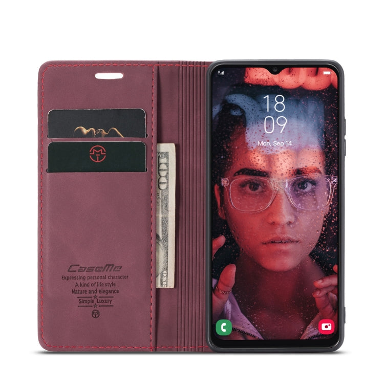 For Samsung Galaxy A13 4G/A13 5G/A04S/A04/M13 5G CaseMe 013 Multifunctional Horizontal Flip Leather Phone Case(Wine Red) - Samsung Accessories by CaseMe | Online Shopping UK | buy2fix