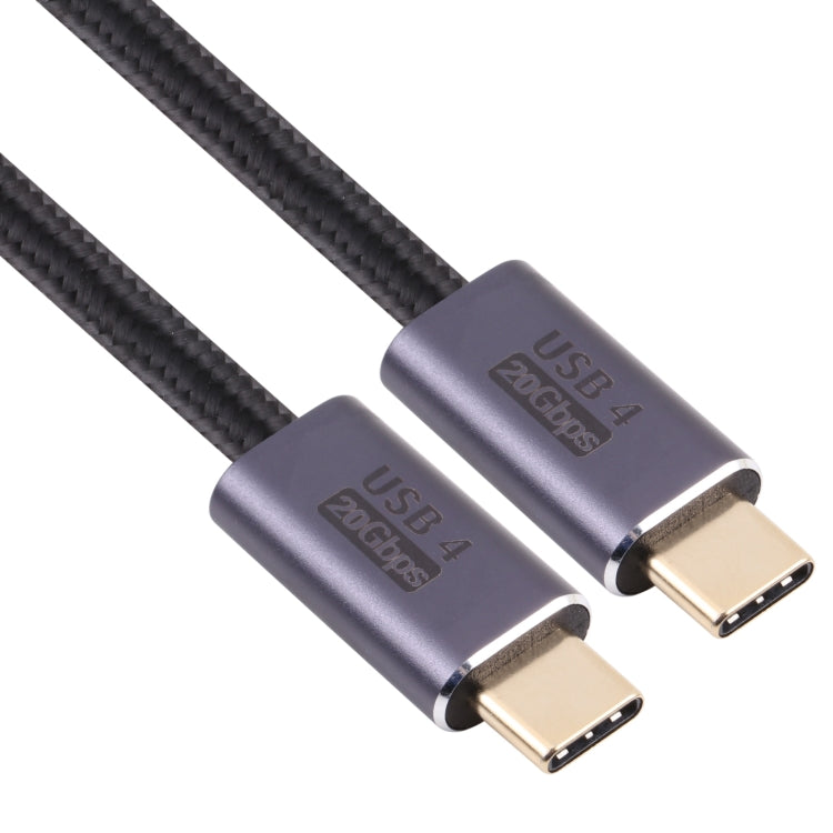 20Gbps USB 4 USB-C / Type-C Male to USB-C / Type-C Male Braided Data Cable, Cable Length:1.5m(Black) - Computer & Networking by buy2fix | Online Shopping UK | buy2fix