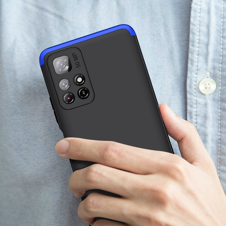 For Xiaomi Poco M4 Pro / Redmi Note 11 CN Version GKK Three Stage Splicing PC Phone Case(Black Blue) - Xiaomi Cases by GKK | Online Shopping UK | buy2fix