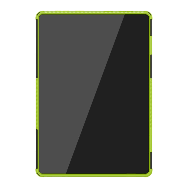 For Lenovo Tab M10 X605 / X505 Tire Texture Shockproof TPU+PC Protective Tablet Case with Holder(Green) - For Lenovo by buy2fix | Online Shopping UK | buy2fix