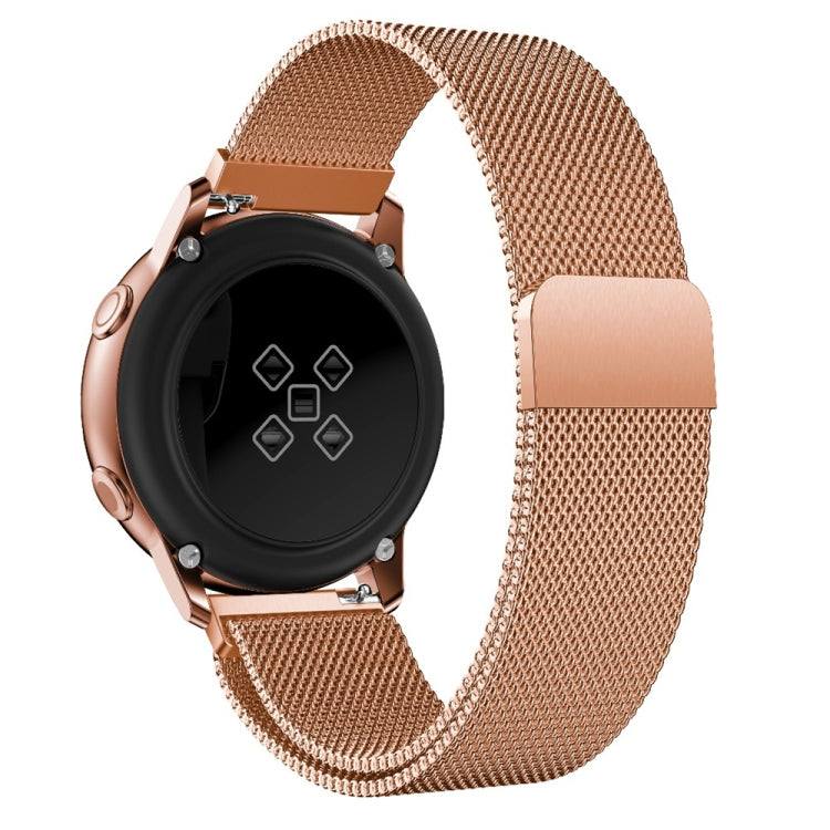 For Galaxy Watch Active Milanese Watch Band(Rose Gold) - Smart Wear by buy2fix | Online Shopping UK | buy2fix