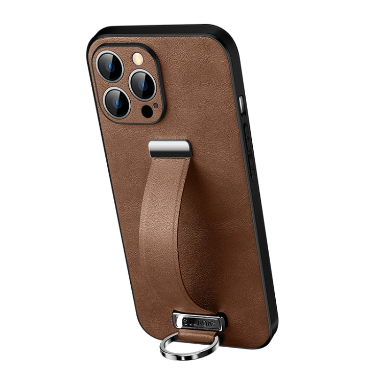 For iPhone 12 Pro Max SULADA Cool Series PC + Leather Texture Skin Feel Shockproof Phone Case (Brown) - iPhone 12 Pro Max Cases by SULADA | Online Shopping UK | buy2fix