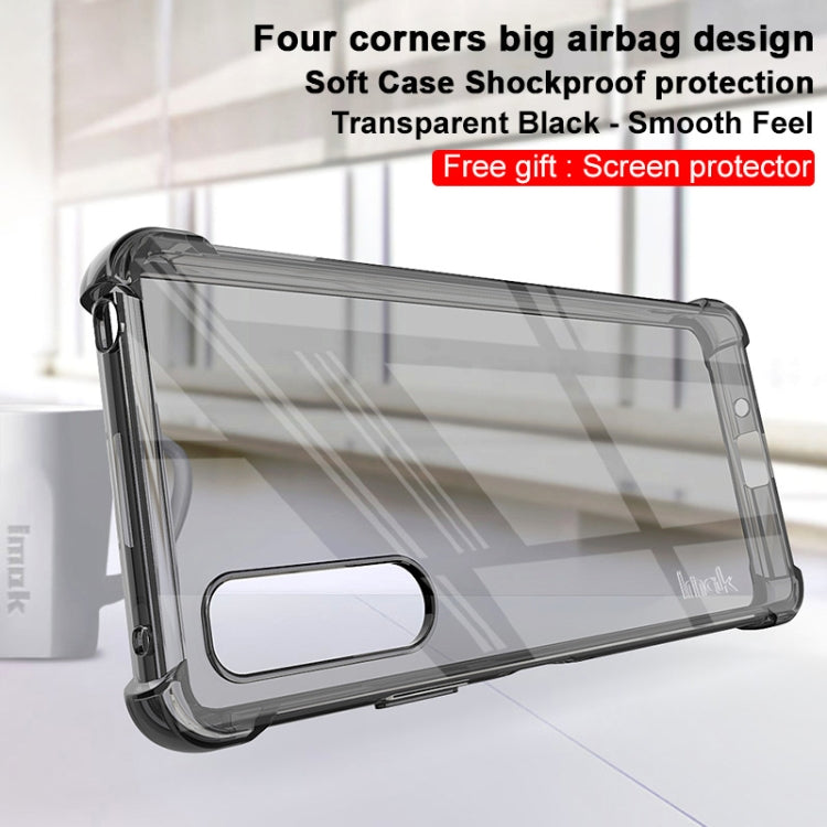 For Sony Xperia 10 IV imak All-inclusive Shockproof Airbag TPU Case with Screen Protector(Transparent Black) - Mobile Accessories by imak | Online Shopping UK | buy2fix