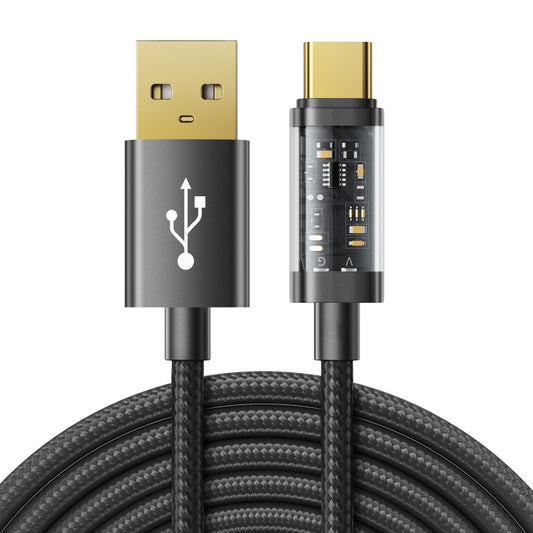 JOYROOM S-UC027A20 USB-A to USB-C / Type-C 3A Sync Data Cable, Cable Length:2m(Black) -  by JOYROOM | Online Shopping UK | buy2fix