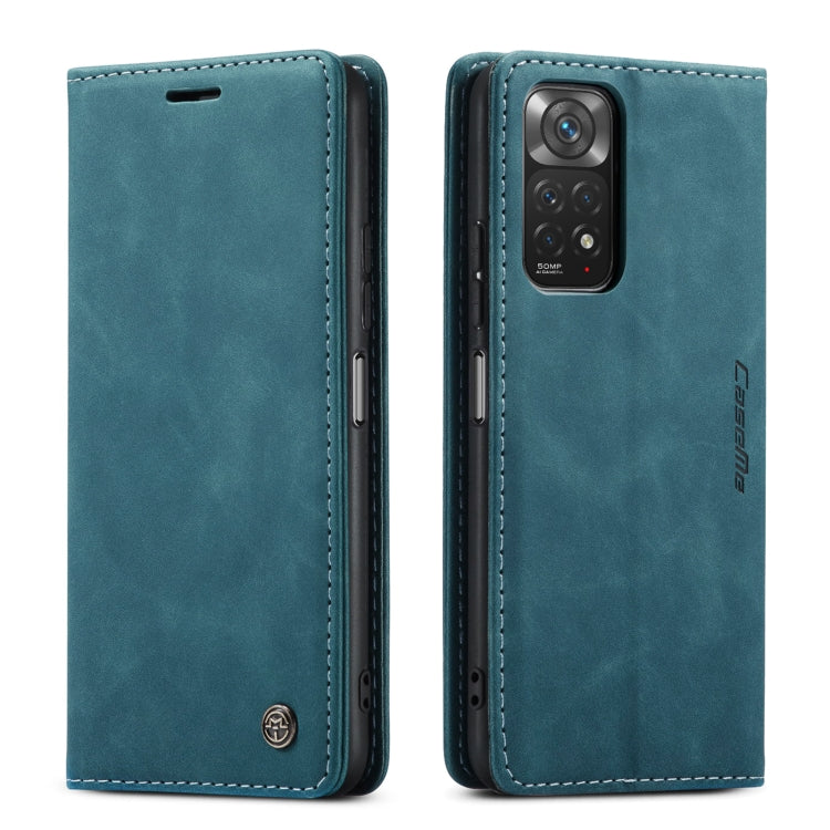 For Xiaomi Redmi Note 11 4G/Note 11S Global CaseMe 013 Multifunctional Horizontal Flip Leather Phone Case(Blue) - Xiaomi Cases by CaseMe | Online Shopping UK | buy2fix