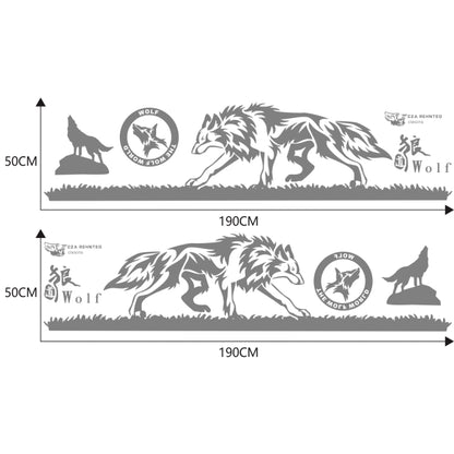 2 PCS/Set D-180 Wolf Totem Pattern Car Modified Decorative Sticker(Light Grey) - In Car by buy2fix | Online Shopping UK | buy2fix