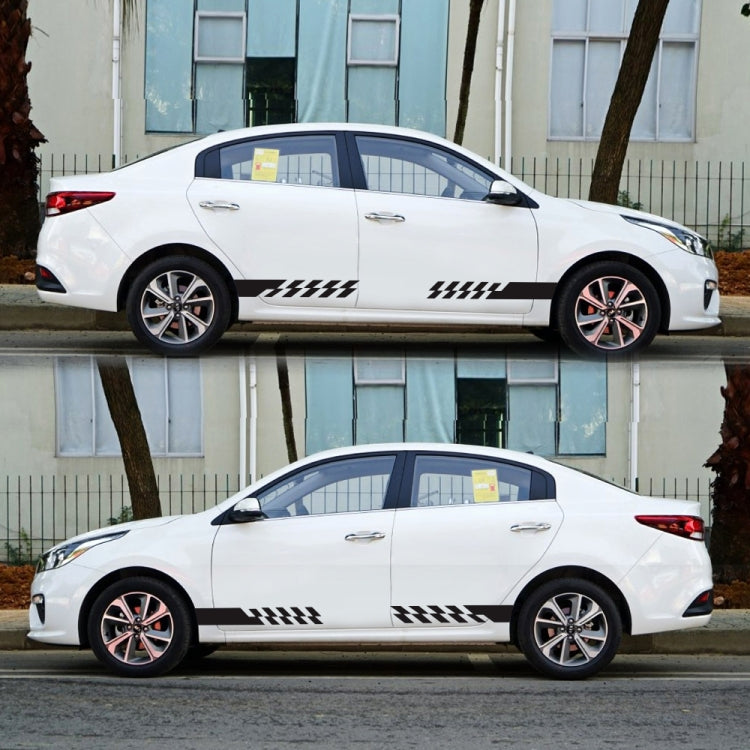 2 PCS/Set D-487 Stripe Pattern Car Modified Decorative Sticker(Black) - In Car by buy2fix | Online Shopping UK | buy2fix