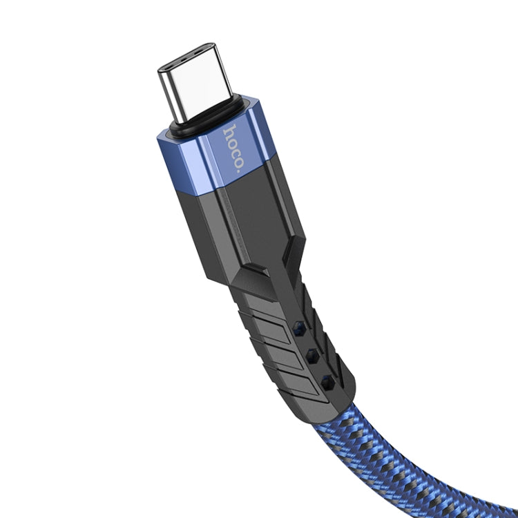 hoco U110 3A USB to USB-C / Type-C Charging Data Cable，Length：1.2m(Blue) -  by hoco | Online Shopping UK | buy2fix