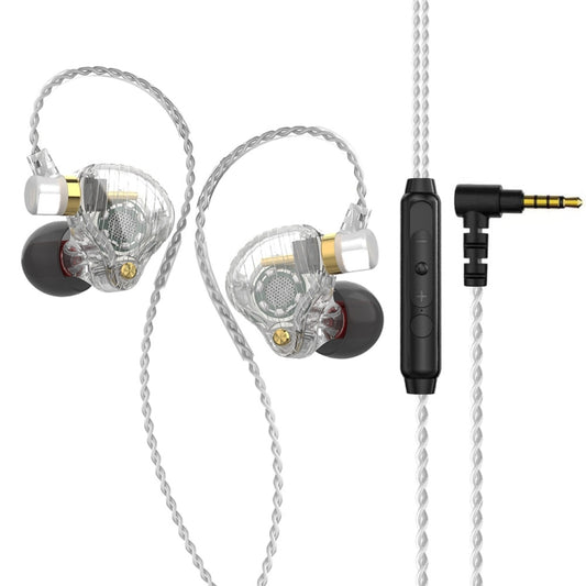 QKZ SK3 3.5mm Sports In-ear Wired HIFI Bass Stereo Sound Earphone with Mic(Transparent) - In Ear Wired Earphone by QKZ | Online Shopping UK | buy2fix