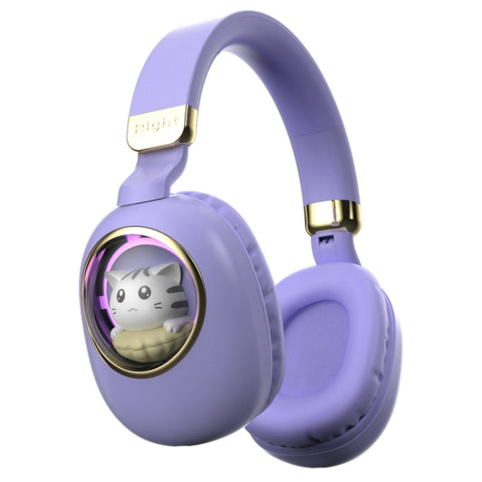 B4 RGB Cartoon Stereo Headset Wireless Bluetooth Headphones (Purple) - Apple Accessories by buy2fix | Online Shopping UK | buy2fix