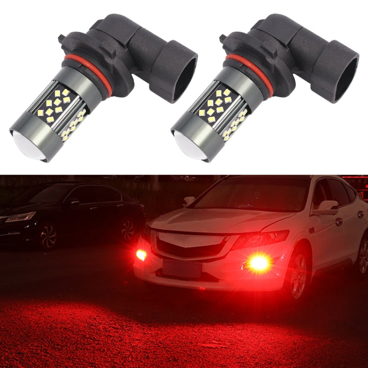 1 Pair 9006 12V 7W Continuous Car LED Fog Light(Red Light) - In Car by buy2fix | Online Shopping UK | buy2fix