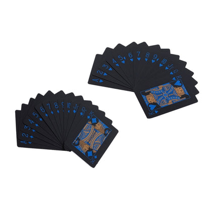 2 Set Plastic Waterproof PVC Poker Cards, Size:6.3 x 8.9cm(Blue+Gold) - Gambling by buy2fix | Online Shopping UK | buy2fix