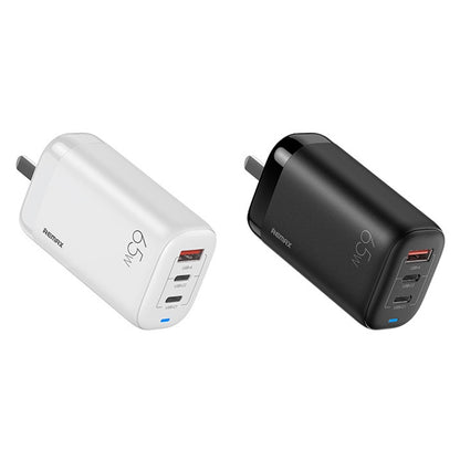 REMAX RP-U55 Territory Series 65W USB+Dual USB-C / Type-C Interface Fast Charger, Specification:CN Plug(White) - Apple Accessories by REMAX | Online Shopping UK | buy2fix