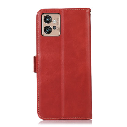 For Motorola Moto G32 Crazy Horse Top Layer Cowhide Leather Phone Case(Red) - Motorola Cases by buy2fix | Online Shopping UK | buy2fix