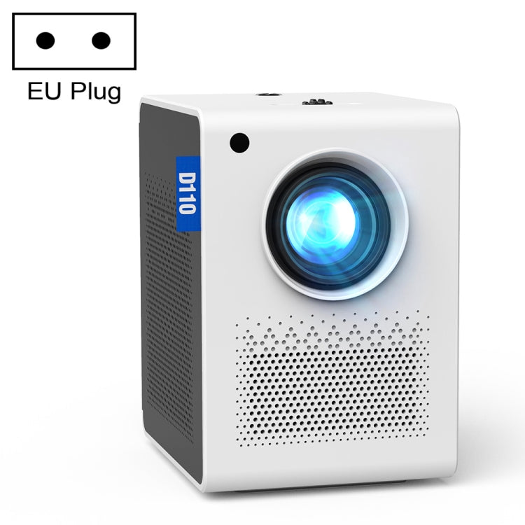 D110 180 ANSI Lumens Mini LED+LCD Smartphone Wireless Screen Mirroring Projector, Plug Type:EU Plug(White) - Mini Projector by buy2fix | Online Shopping UK | buy2fix