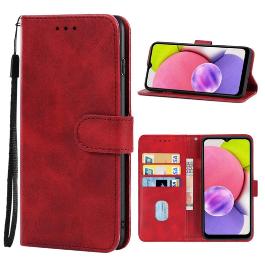 For Samsung Galaxy A04s / A13 5G Leather Phone Case(Red) - Galaxy Phone Cases by buy2fix | Online Shopping UK | buy2fix