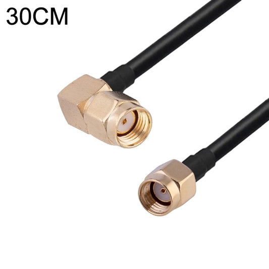 RP-SMA Male Elbow to RP-SMA Male RG174 RF Coaxial Adapter Cable, Length: 30cm - Connectors by buy2fix | Online Shopping UK | buy2fix